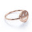 Emoji Stacking Ring with Round Shape Diamonds in Rose Gold