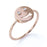 Emoji Stacking Ring with Round Shape Diamonds in Rose Gold