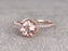 Bestselling 1.50 Carat Round Cut Morganite and Diamond Halo Engagement Ring in Rose Gold