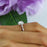 1 Carat Round Cut Scalloped Halo Engagement Ring in White Gold Over Sterling Silver