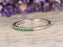 .25 Carat Round Cut Emerald Wedding Band in White Gold