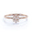 Flower Shaped Mini Stacking Ring with Round Diamonds in Rose Gold