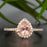 Vintage 1.25 Carat Pear Cut Peach Morganite and Diamond Engagement Ring in Rose Gold Affordable Ring