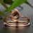 1.5 Carat Pear Cut Black Diamond and Diamond Wedding Ring Set in 9k Rose Gold for Modern Brides