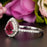 1.25 Carat Pear Cut Ruby and Diamond Engagement Ring in 9k White Gold for Modern Brides