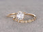 1.50 Carat Round Cut Moissanite and Diamond Wedding Ring Set in Yellow Gold