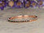 .25 Carat Round Cut Black Diamond Wedding Ring Band in Rose Gold