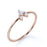 Mouse Shaped Diamond Trilogy Stacking Ring in Rose Gold