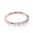 Semi Eternity Heart Shape Wedding Ring Band with Round Shape Diamonds Stacking Ring in rose Gold