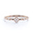 Dainty Flower Stacking Ring with Round Shape Diamonds in Rose Gold