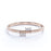 4 Stone Square Shape Diamond Stacking Wedding Ring Band in Rose Gold