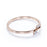 4 Stone Minimalist Dainty Wedding Ring Band with Round Diamonds in Rose Gold