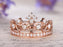 Crown design .50 Carat Round cut Diamond Wedding Ring Band in Rose Gold