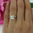 3 Carat Princess Cut Solitaire Engagement Ring in Yellow Gold over Sterling Silver