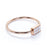 Unique 6 Stone Mini Stacking Wedding Ring Band with Square Shape Diamonds in Rose Gold