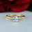 1 Carat Princess Cut Solitaire Engagement Ring in Yellow Gold over Sterling Silver