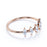 Stunning 5 Stone Marquise Cut Diamond Stackable Wedding Ring Band in Rose Gold