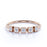 Dainty 5 Stone Princess Cut Diamond  Stacking Wedding Ring Band in Rose Gold