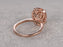 Antique 1.25 Carat Oval Cut Morganite and Diamond Engagement Ring in Rose Gold