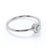 Elegant Halo Set Round Cut Opal Stacking Ring in White Gold