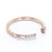 Dainty Open Stacking Ring with Round Diamonds in Rose Gold