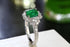 2 Carat beautiful Emerald and Diamond Engagement Ring