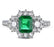 2 Carat beautiful Emerald and Diamond Engagement Ring