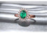 2 Carat Emerald and Diamond Halo Engagement Ring