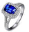 2 Carat Emerald Cut Sapphire and Diamond Halo Engagement Ring