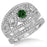 2 Carat Emerald & Diamond Trilogy set Ring
