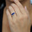 2 Carat Oval Cut Three Stone Trilogy Sapphire Engagement Ring