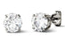 Bestselling 4 Prong 2 Carat Round Cut Moissanite Stud Earrings in White Gold