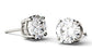Bestselling 4 Prong 2 Carat Round Cut Moissanite Stud Earrings in White Gold