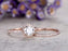 Classic 2 Carat Round Cut Moissanite and Diamond Engagement Wedding Set in Rose Gold