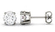 Bestselling 4 Prong 2 Carat Round Cut Moissanite Stud Earrings in White Gold