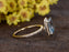 1.50 Carat Cushion Cut Aquamarine and Diamond Engagement Ring in Yellow Gold