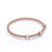 Twisted Band Style Diamond Trilogy Stacking Ring in Rose Gold