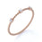 Twisted Band Style Diamond Trilogy Stacking Ring in Rose Gold