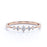 5 Stone Mini Stackable Wedding Ring Band with Round Cut Diamonds in Rose Gold
