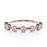 Bezel Set Round Cut Diamonds Stacking Ring in Rose Gold