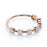 Bezel Set Round Cut Diamonds Stacking Ring in Rose Gold