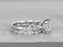Antique 2 Carat Princess Cut Moissanite and Diamond Wedding Ring Set in White Gold