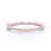 Solitaire Round Diamond set in a Geometric Stacking Ring in Rose Gold