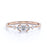 Charming Princess Cut Diamond Stacking Wedding Ring in Rose Gold
