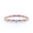 5 Stone Stacking Ring with Round Diamonds in Rose Gold