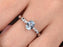 Unique 1.25 Carat Oval Cut Aquamarine and Diamond Engagement Ring in White Gold