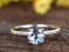 1.25 Carat Round Cut Aquamarine and Diamond Engagement Ring in White Gold