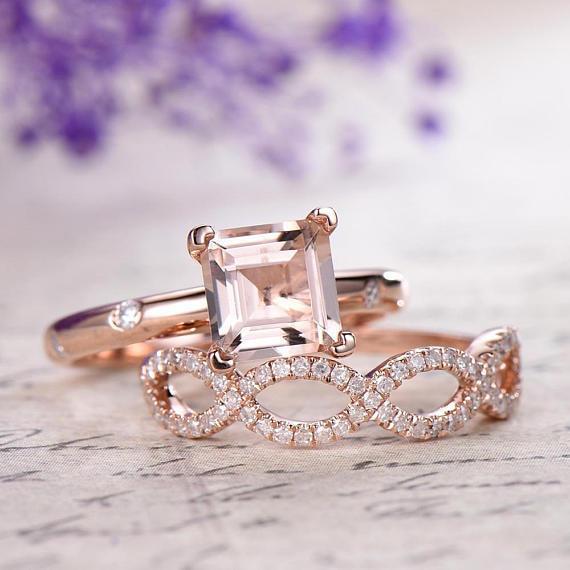 Design morganite deals engagement ring