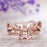 2 Carat Infinity Design Morganite and Diamond Bridal Ring Set in Rose Gold