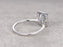 1.50 Carat Emerald Cut Aquamarine and Diamond Wedding Ring in White Gold